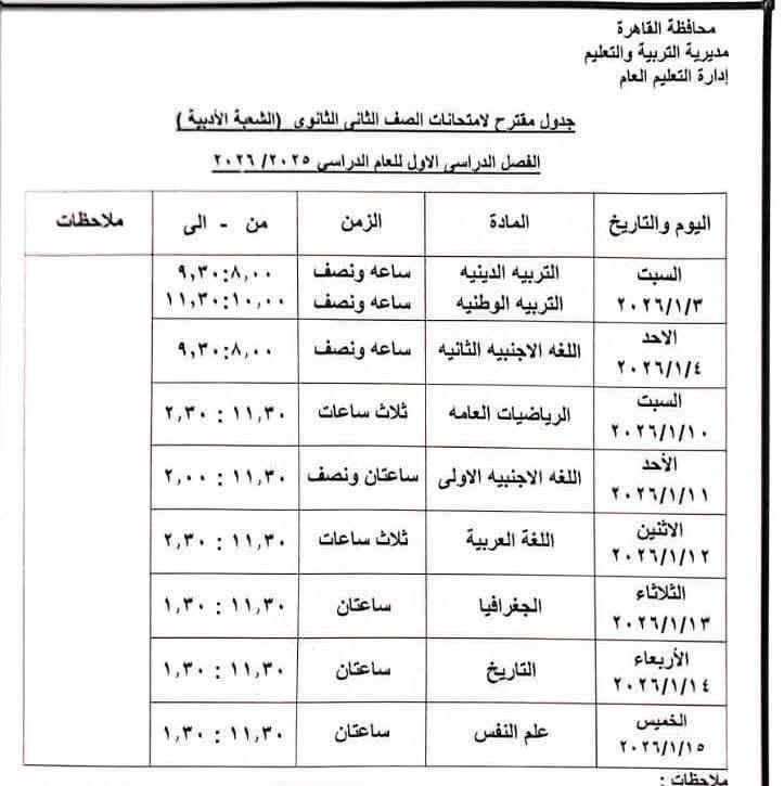 الثانى الثانوى ادبى